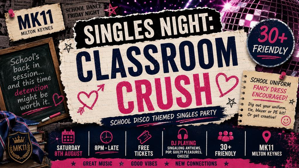 Singles Night - School Disco Themed - Free Entry