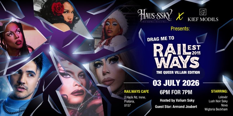 KIEF Modils and Haus of Ssky present; DRAG ME TO RAILWAYS - THE QUEER VILLAIN EDITION 🖤
