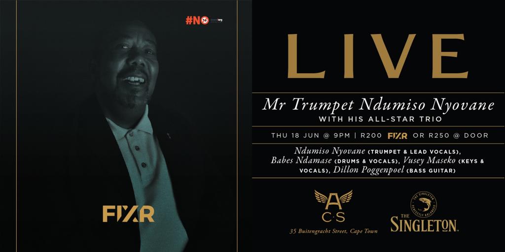 Mr Trumpet Ndumiso Nyovane with his all-stars trio
