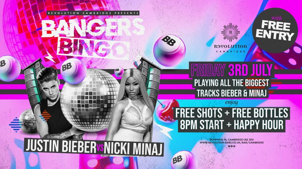 BANGERS BINGO - Bieber Vs Nicki Minaj
