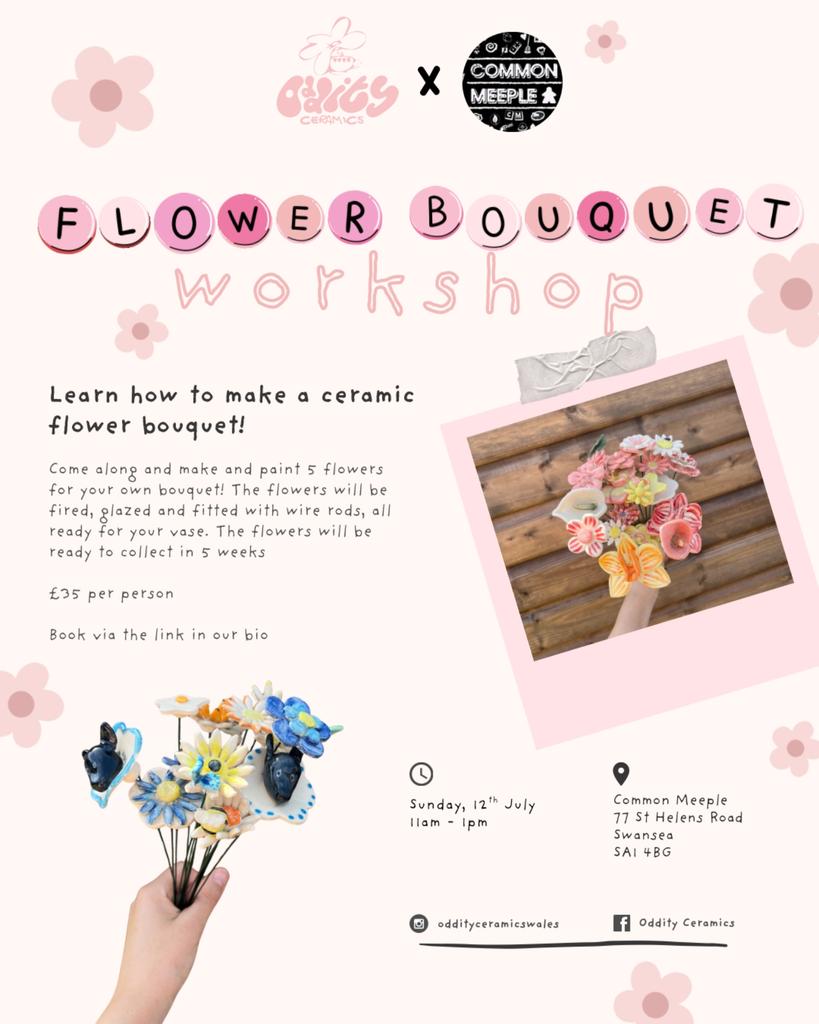 Ceramic Flowers Pottery Workshops @ Common Meeple