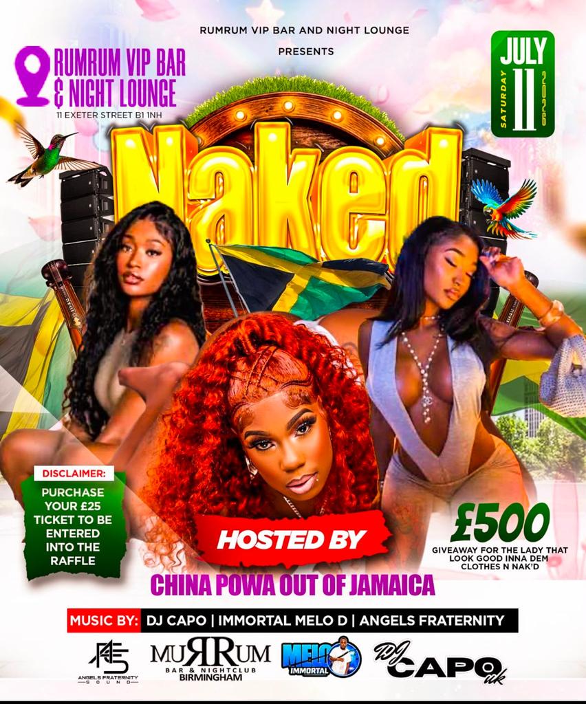 🇯🇲 RUMRUM VIP BAR & NIGHT LOUNGE PRESENTS… NAKED 🇯🇲