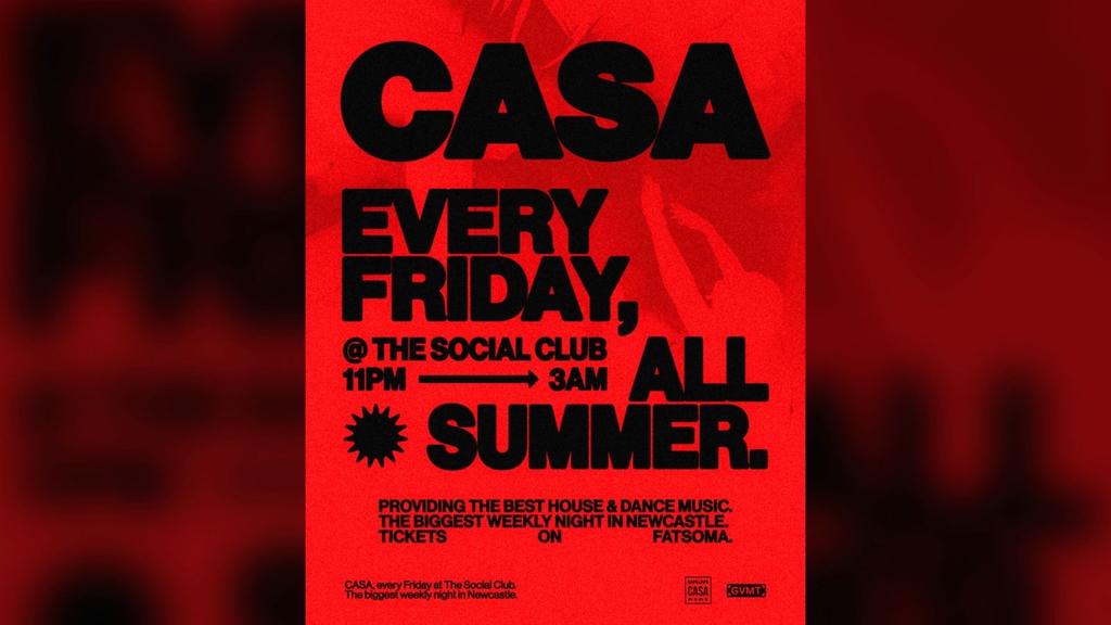 CASA: FRIDAYS AT THE SOCIAL CLUB // SUMMER SERIES 2026 PT 2 // 19TH JUNE
