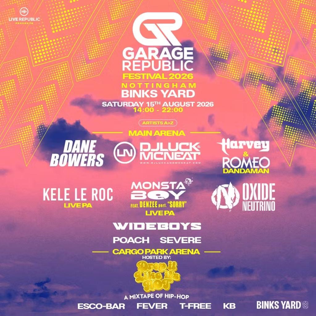 Garage Republic Outdoor Festival 2026 | Binks Yard