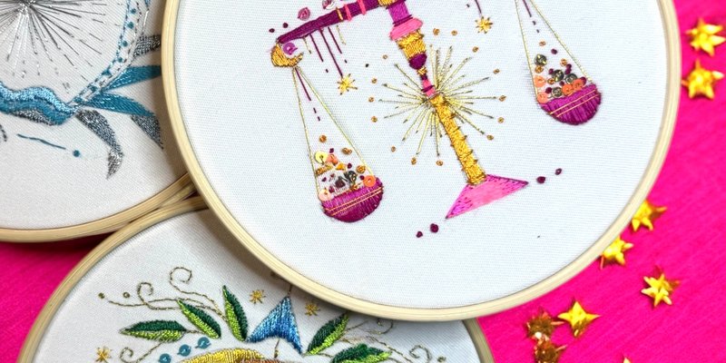 Zodiac Embroidery Workshop at The Sutton Arms, Farringdon