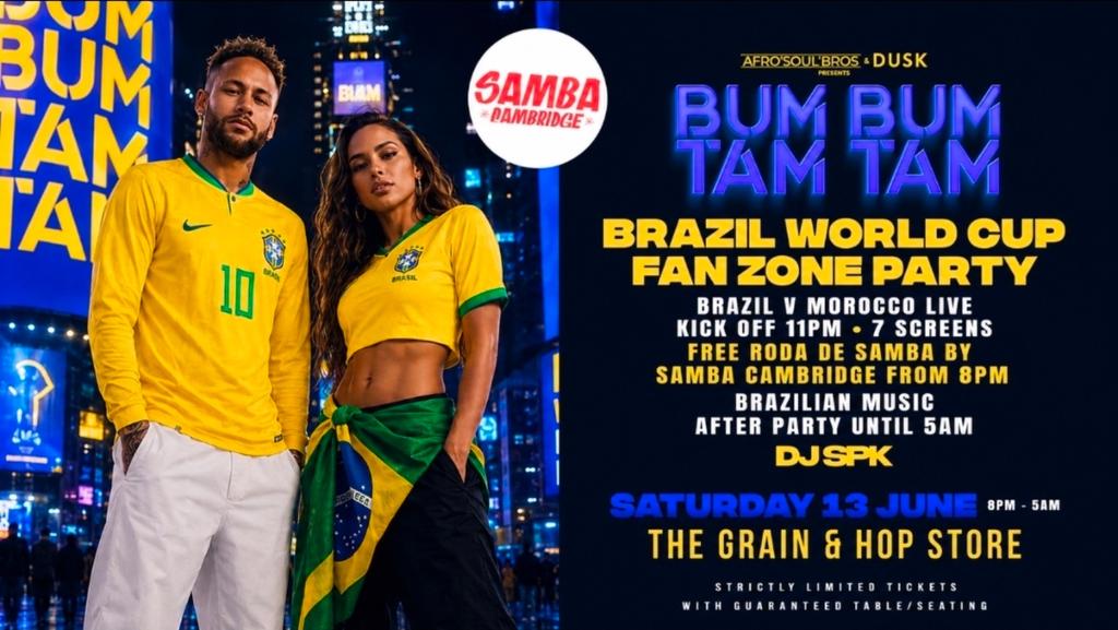 BumBumTamTam: Brazil Fanzone - Live Samba + Live Football + Afterparty til 5AM 🇧🇷