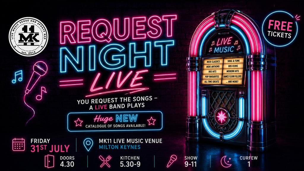 Request Night Live - Free Entry