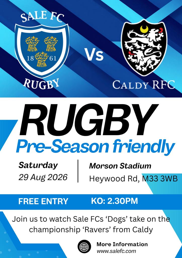Pre-season friendly Vs CALDY 29/08/26. Free to all.