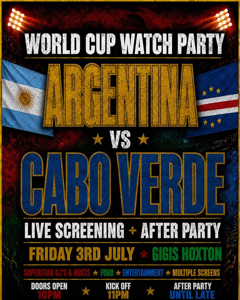 ARGENTINA VS CABO VERDE | WORLD CUP WATCH PARTY & AFTER PARTY