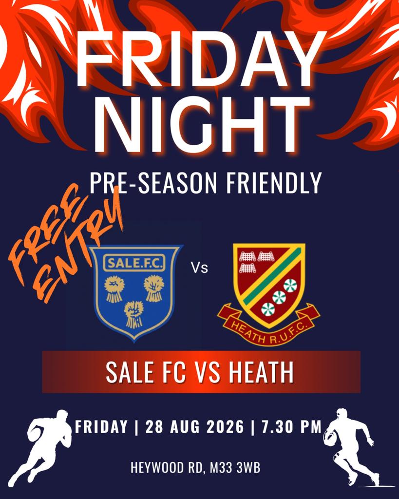 Pre-season friendly Vs Heath FRIDAY 21/08/26 (FREE TO ALL)