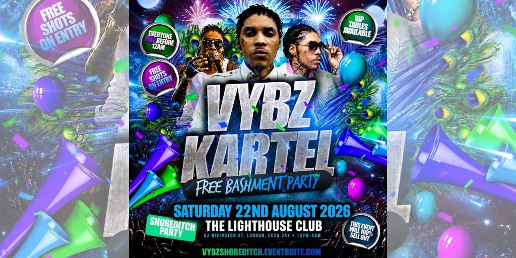 VYBZ Kartel - Free Bashment Party - Everyone Free Before 12AM