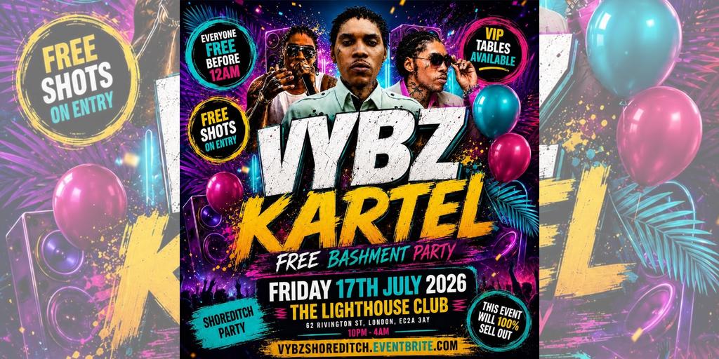 VYBZ Kartel - Free Bashment Party - Everyone Free Before 12AM