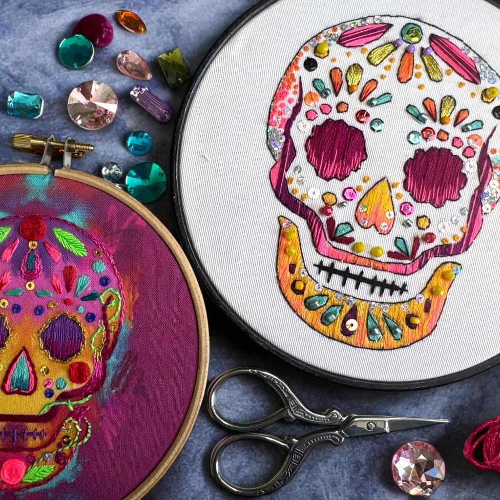 Sugar Skull Embroidery Workshop at The Harpenden Arms, Harpenden