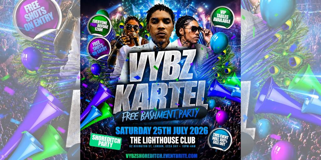 VYBZ Kartel - Free Bashment Party - Everyone Free Before 12AM