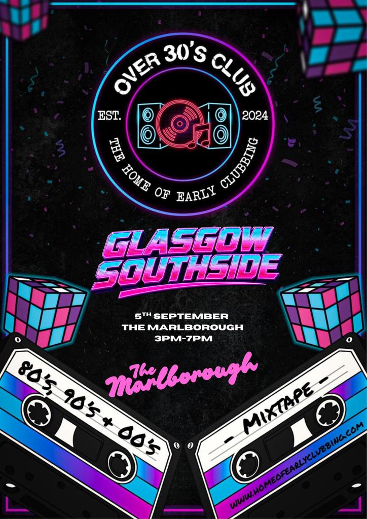 Over 30’s Club Presents Daytime Disco: Glasgow Southside (Round 2)