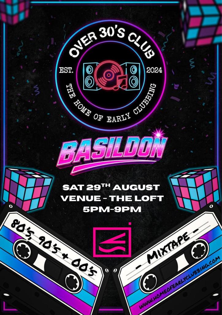 Over 30’s Club Presents Day Time Disco: Basildon (Launch Party)
