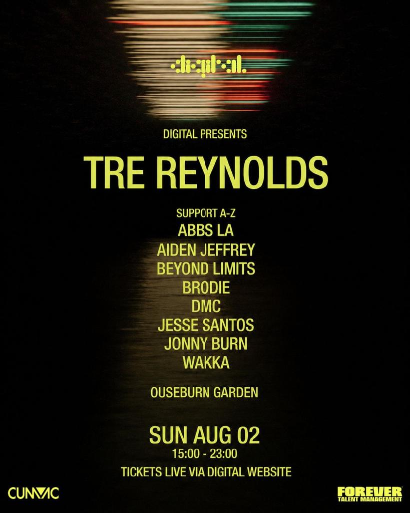 DIGITAL presents: Tre Reynolds + guests @ Ouseburn Garden