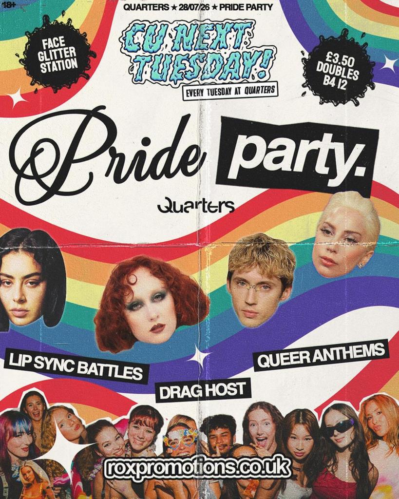 CU NEXT TUESDAY | 🏳️🌈 PRIDE PARTY 🏳️🌈| 28/07/2026