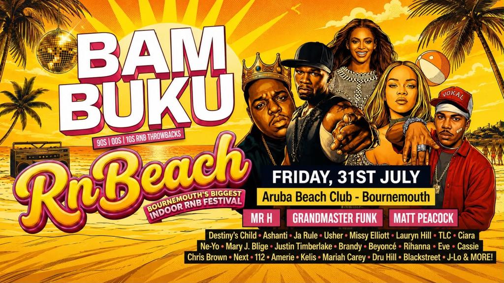 RnB Indoor Beach Festival - BamBuKu @Aruba 31.07.26