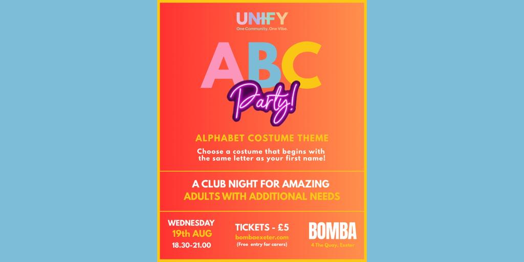 Unify - A Club Night for Amazing Adults with Additional Needs | 19.08.26