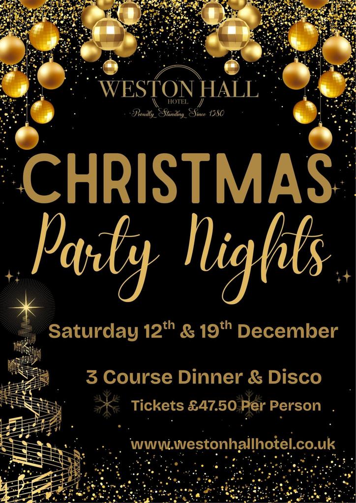 Christmas Party Night: Saturday 12th December