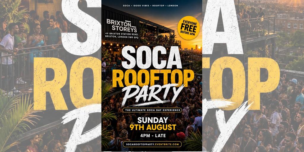 Soca Rooftop Party - Everyone Free Before 6PM