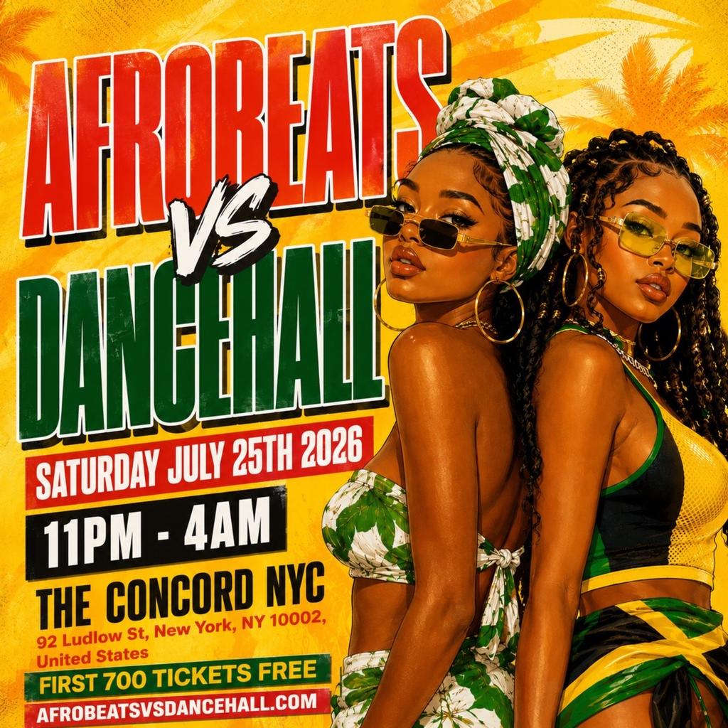 AFROBEATS vs DANCEHALL - New York's Biggest Summer Party (FREE B4 12AM )