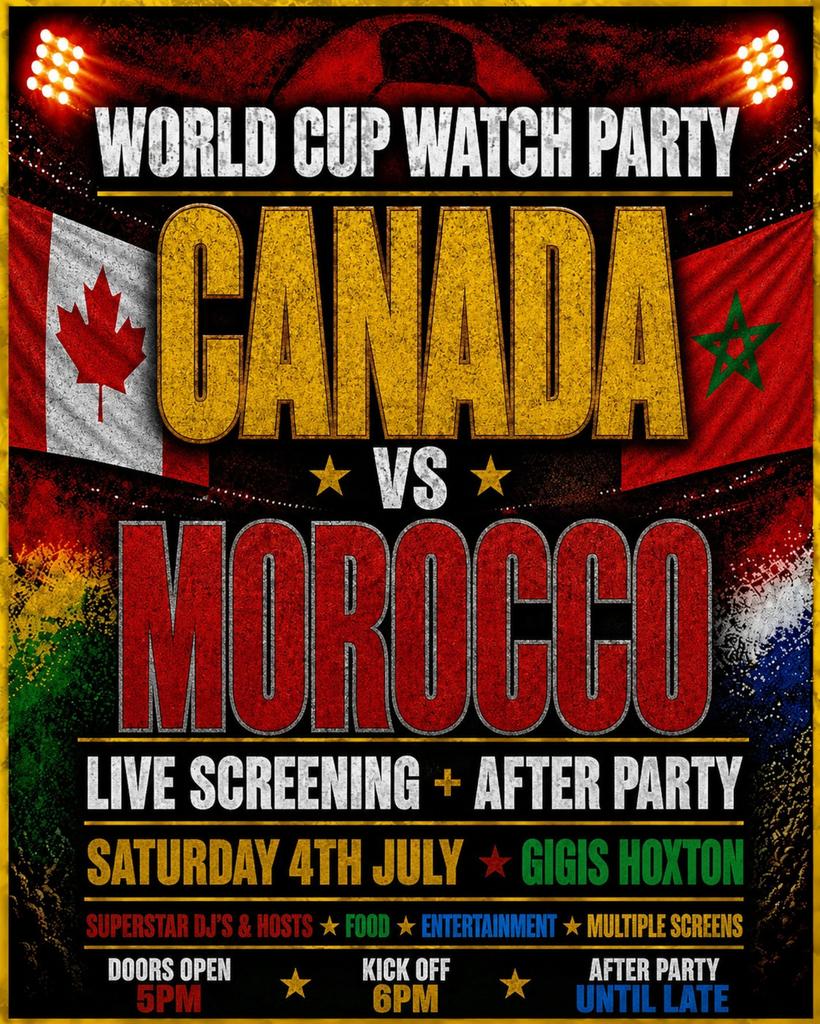 CANADA VS MOROCCO | WORLD CUP WATCH PARTY & AFTER PARTY