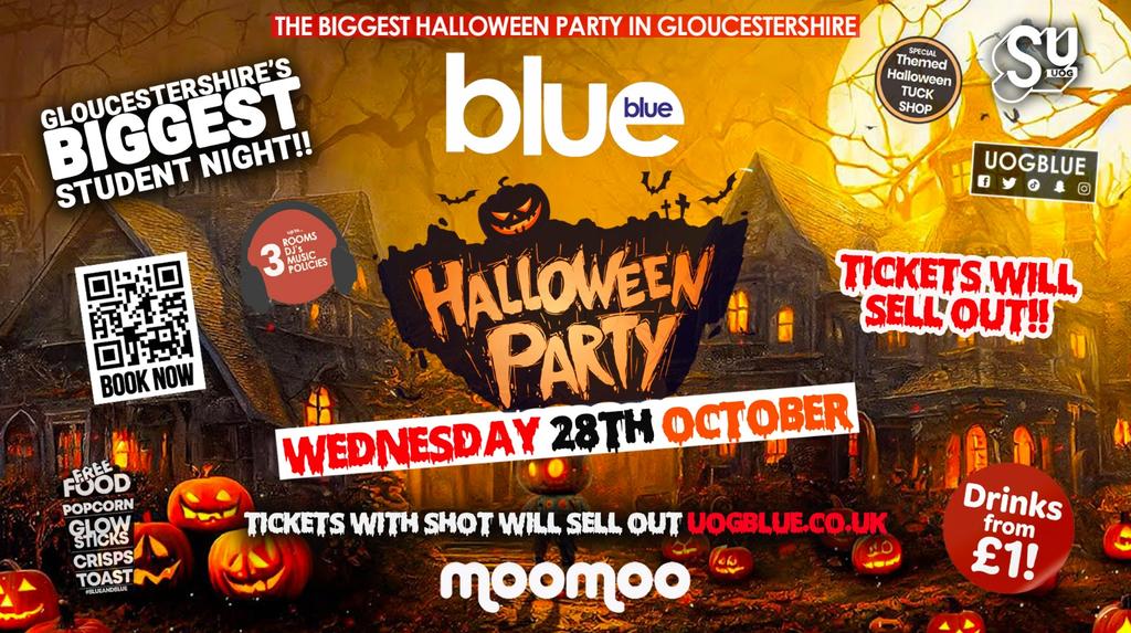 Blue & Blue  🧟🧛🏻‍♀️🐈‍⬛ HALLOWEEN!! 🎃🦇👻 GLOUCESTERSHIRE'S BIGGEST & OFFICIAL HALLOWEEN PARTY 2026 🧟⛓️😈