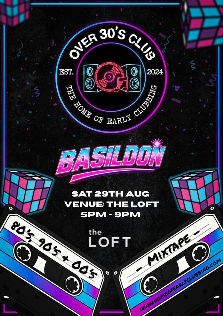 Over 30’s Club Presents Day Time Disco: Basildon (Launch Party)