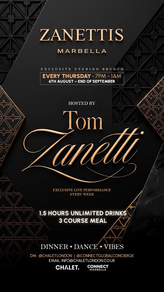 Chalet London Thursday brunch with Tom Zanetti