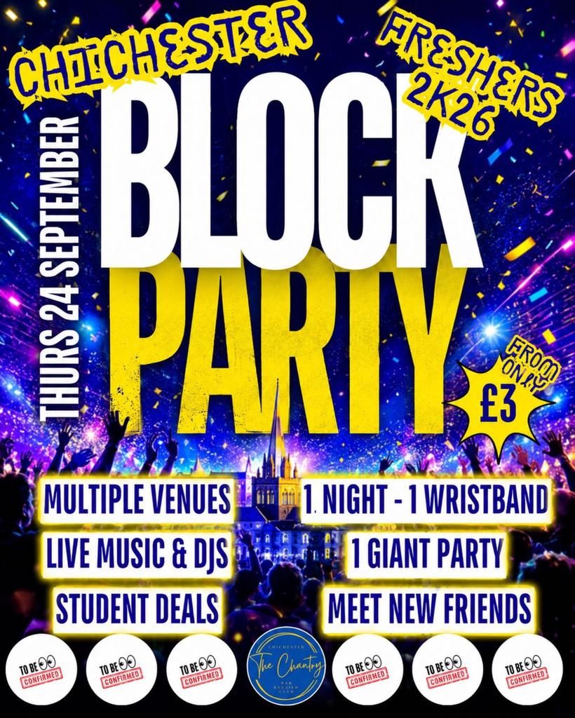 Chichester Block Party, 6 Venues, One party