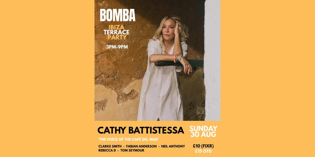 CATHY BATTISTESSA (Live) | Ibiza Terrace Party | 30.08.26 | Bomba Exeter