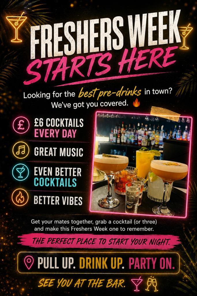 FRESHERS PRE DRINKS £6 COCKTAILS!!!!