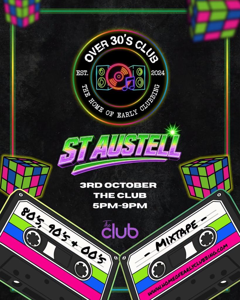 Over 30s Club Presents Daytime Disco - St Austell