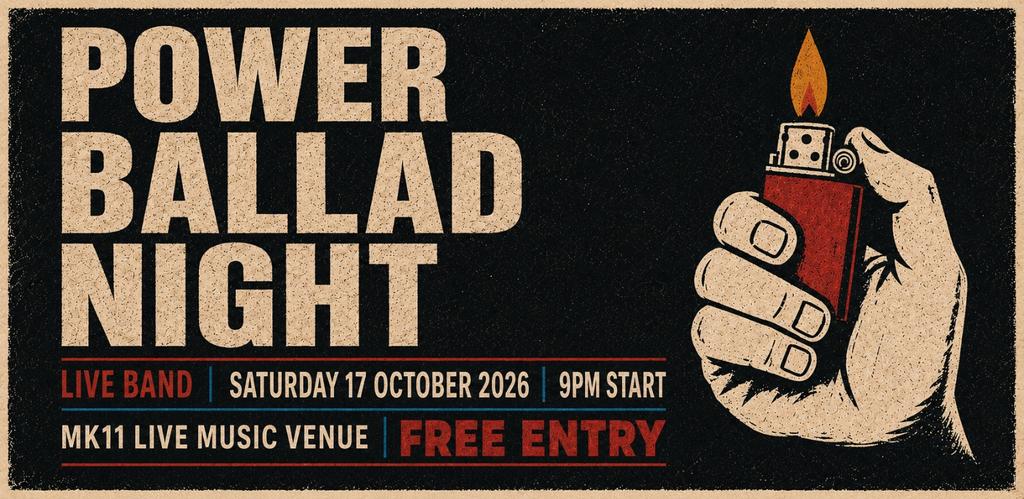 Ultimate Power Ballads LIVE - Free Entry