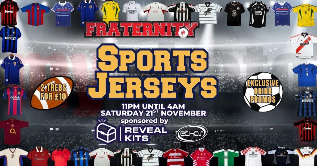 Fraternity x REVEAL KITS Presents: SPORTS JERSEYS 👕⚽️🍻