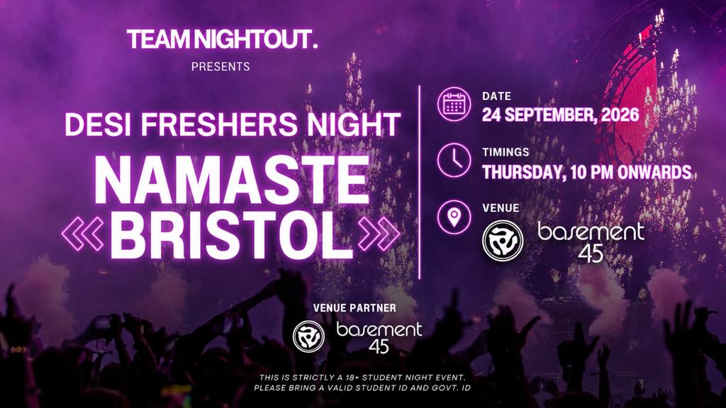 Bollywood FRESHER'S Night 2026 | Namaste Bristol