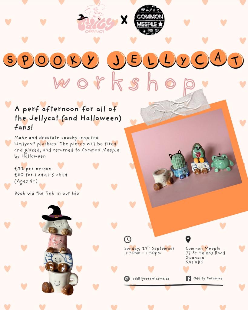 Spooky ‘Jellycats’ Pottery Workshop @ Common Meeple