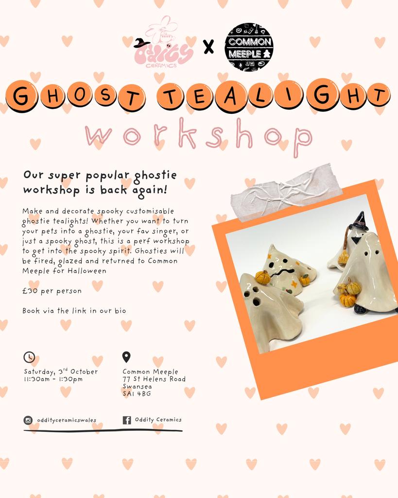 Ghost Tealight Pottery Workshop @ Common Meeple