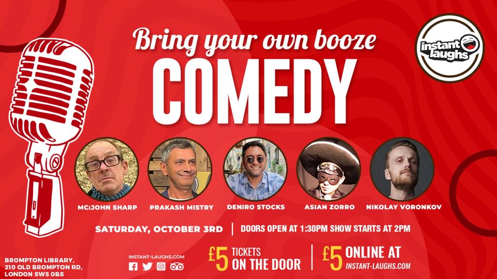 Bring your own booze comedy
