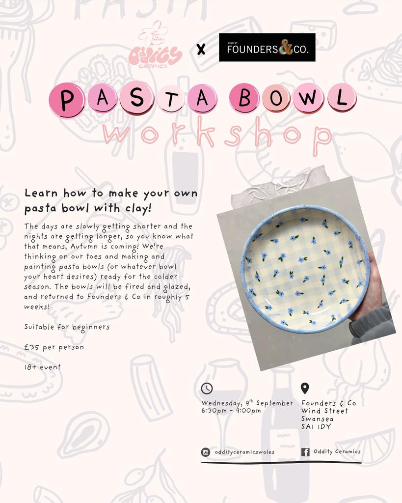 Pasta Bowls Pottery Workshop @ Founders