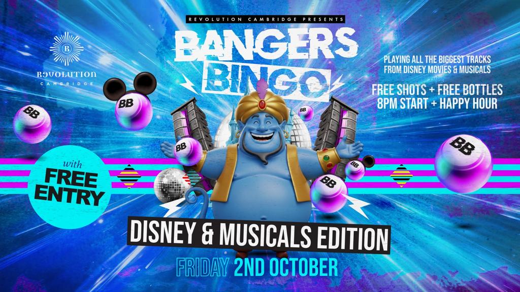 BANGERS BINGO - DISNEY AND MUSICALS