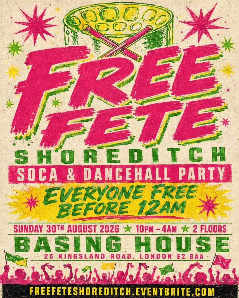 FREE FETE Shoreditch - Carnival After Party (Free Before 12AM)