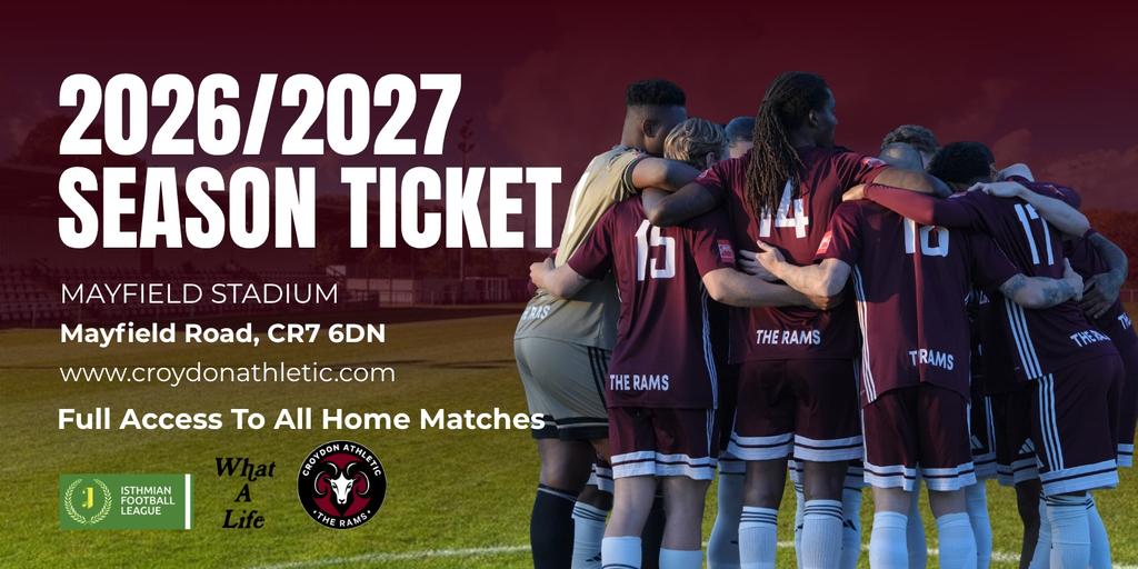 Croydon Athletic - Season Tickets 2026/27