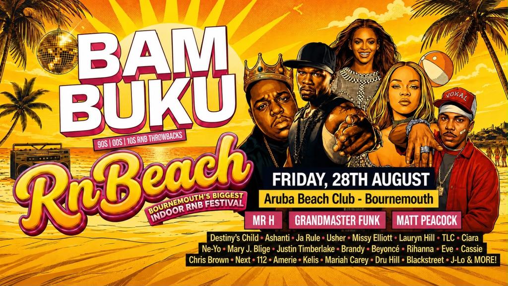 RnB Indoor Beach Festival - BamBuKu @Aruba 28.08.26