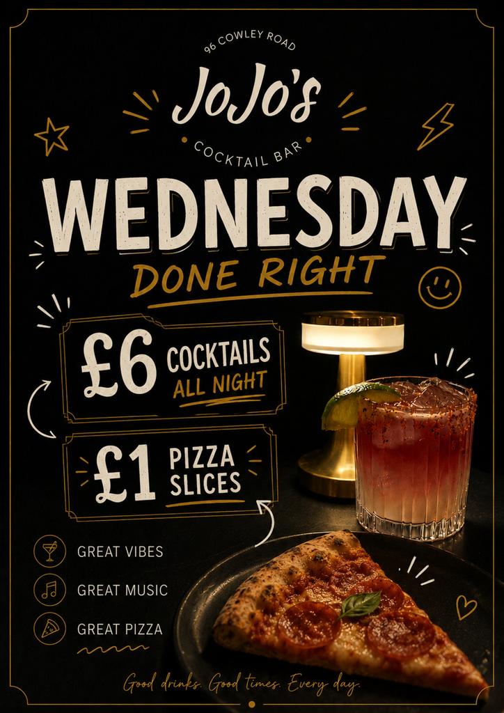JoJo's Wednesday £6 cocktail Night!!