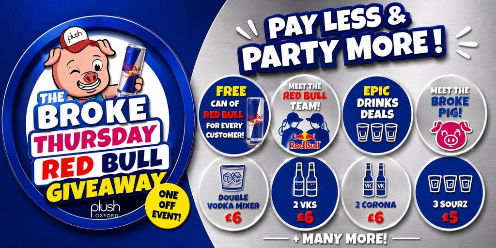 BROKE THURSDAYS - FREE RED BULL GIVEAWAY