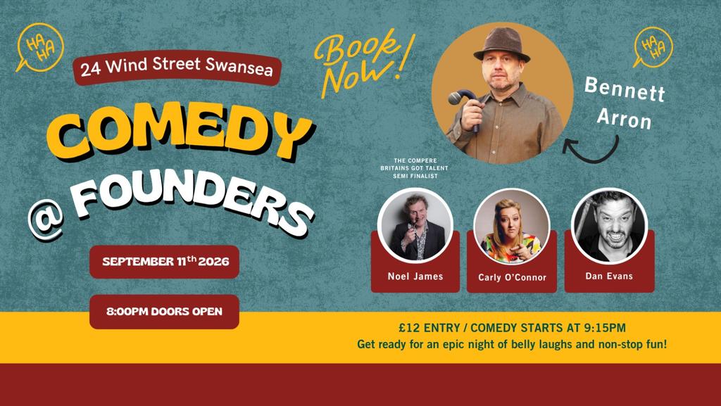 COMEDY @ FOUNDERS SWANSEA 🎤😂