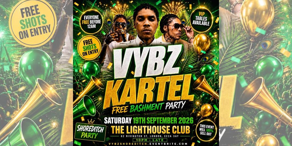 VYBZ Kartel - Free Bashment Party - Everyone Free Before 12AM